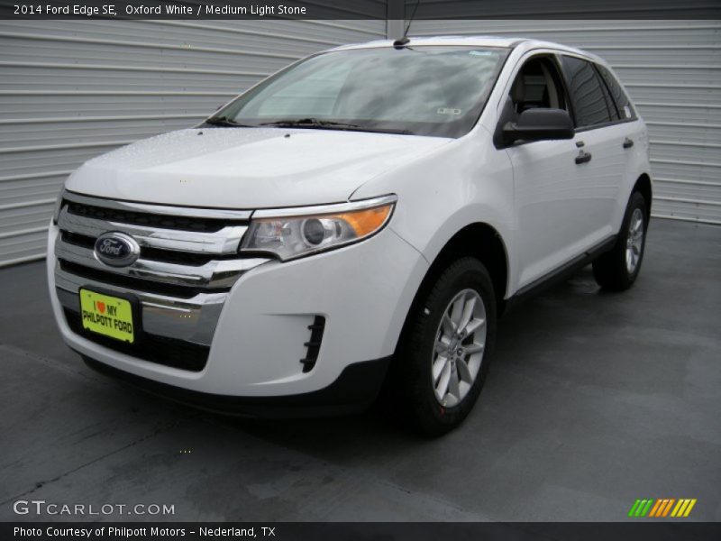 Oxford White / Medium Light Stone 2014 Ford Edge SE