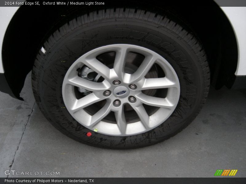 Oxford White / Medium Light Stone 2014 Ford Edge SE