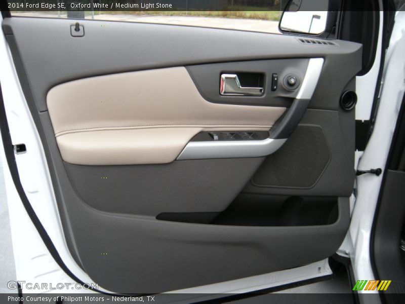 Oxford White / Medium Light Stone 2014 Ford Edge SE