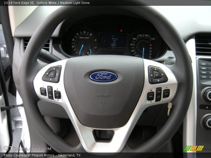 Oxford White / Medium Light Stone 2014 Ford Edge SE