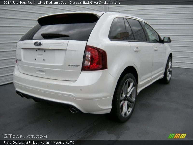 White Platinum / Sport Charcoal Black/Silver Smoke Metallic 2014 Ford Edge Sport