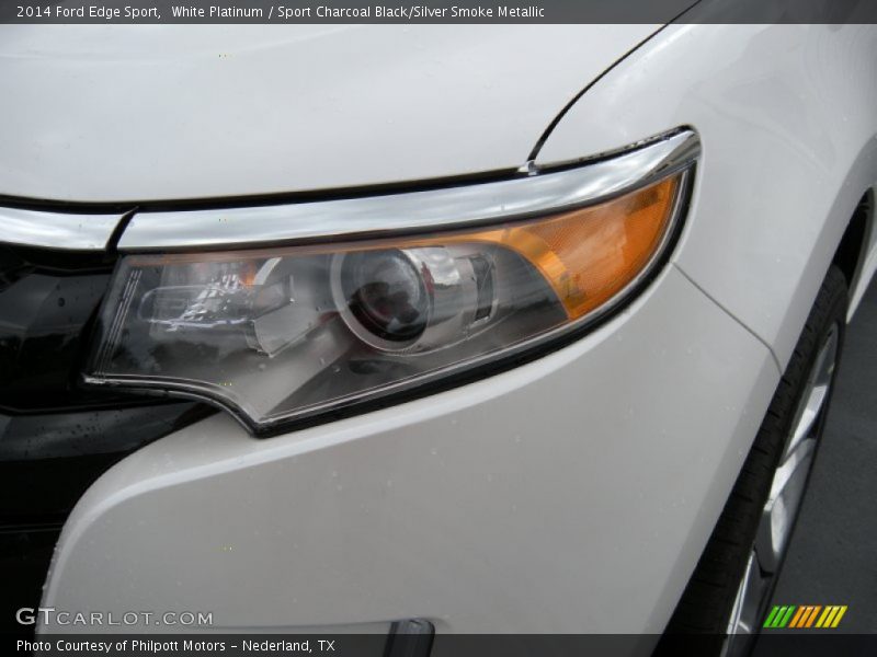White Platinum / Sport Charcoal Black/Silver Smoke Metallic 2014 Ford Edge Sport