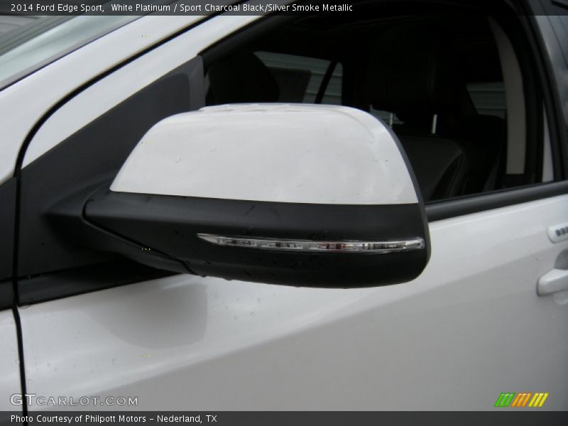 White Platinum / Sport Charcoal Black/Silver Smoke Metallic 2014 Ford Edge Sport