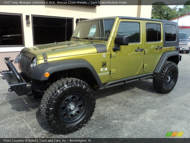Rescue Green Metallic / Dark Khaki/Medium Khaki 2007 Jeep Wrangler Unlimited X 4x4