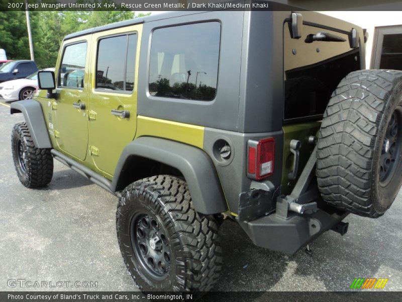 Rescue Green Metallic / Dark Khaki/Medium Khaki 2007 Jeep Wrangler Unlimited X 4x4