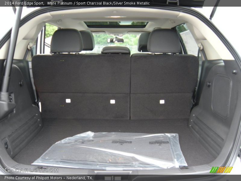 White Platinum / Sport Charcoal Black/Silver Smoke Metallic 2014 Ford Edge Sport