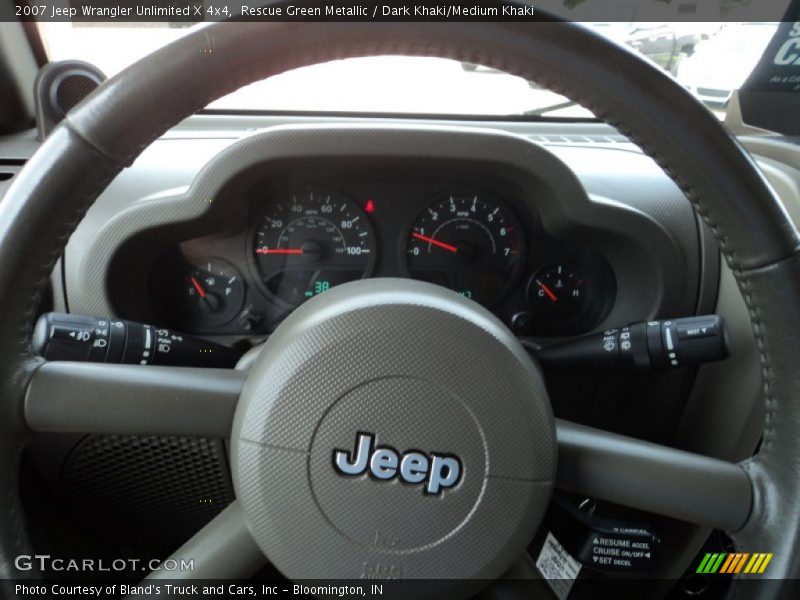 Rescue Green Metallic / Dark Khaki/Medium Khaki 2007 Jeep Wrangler Unlimited X 4x4