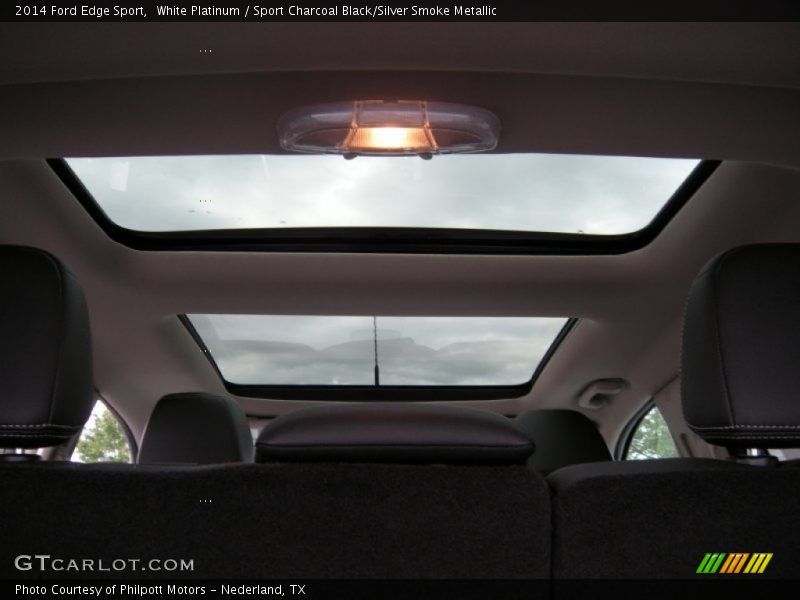White Platinum / Sport Charcoal Black/Silver Smoke Metallic 2014 Ford Edge Sport