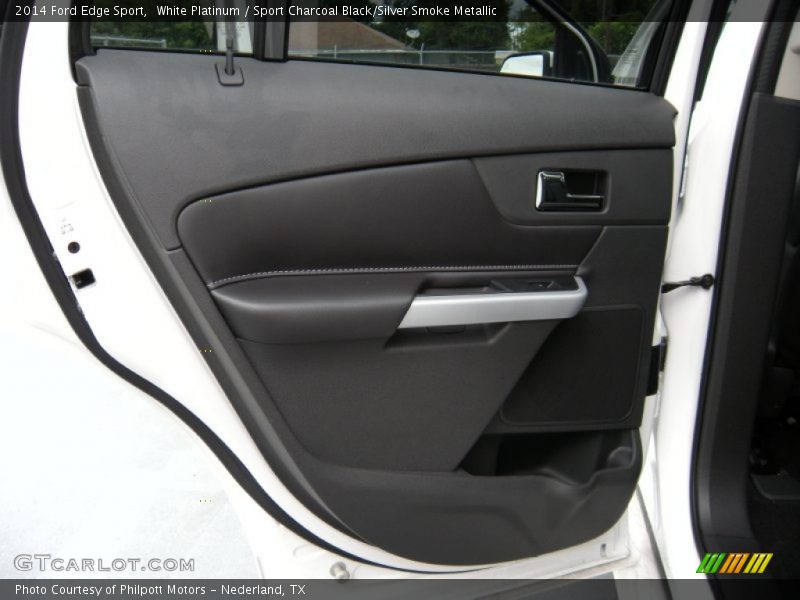 White Platinum / Sport Charcoal Black/Silver Smoke Metallic 2014 Ford Edge Sport
