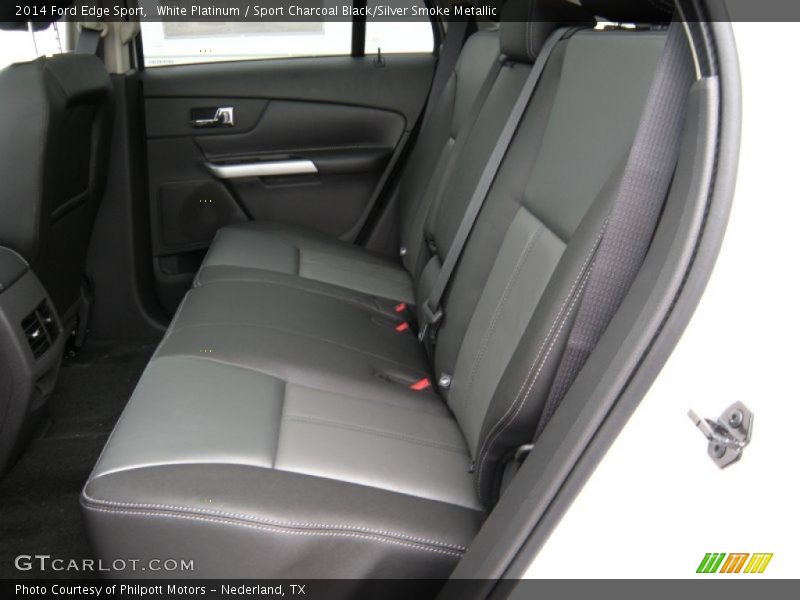 White Platinum / Sport Charcoal Black/Silver Smoke Metallic 2014 Ford Edge Sport