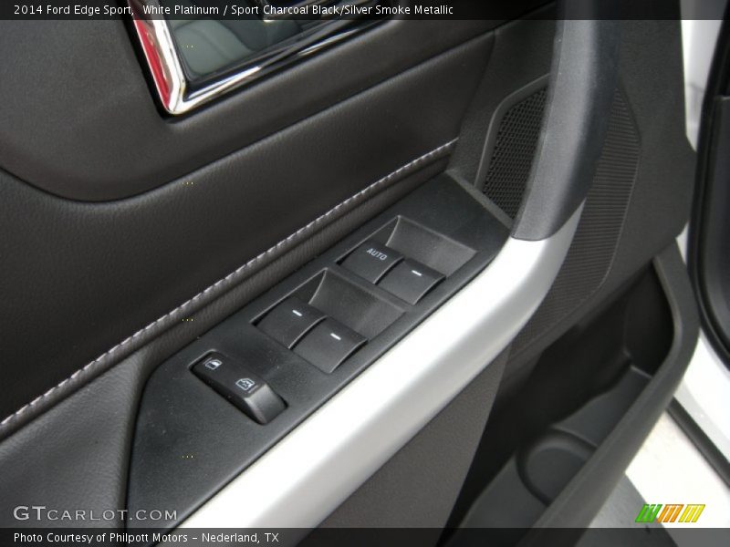 White Platinum / Sport Charcoal Black/Silver Smoke Metallic 2014 Ford Edge Sport