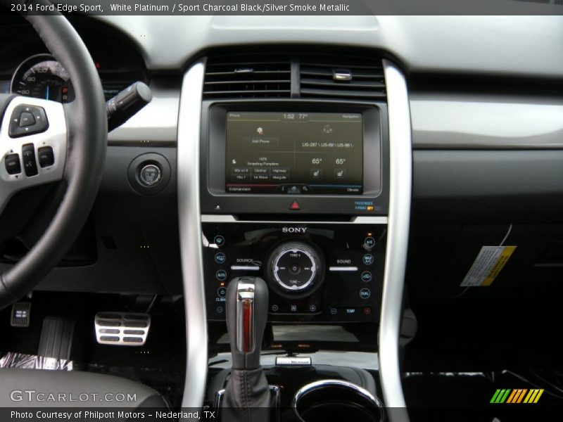 White Platinum / Sport Charcoal Black/Silver Smoke Metallic 2014 Ford Edge Sport