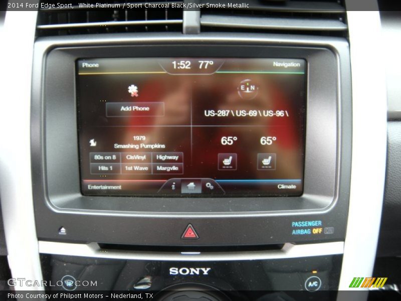 White Platinum / Sport Charcoal Black/Silver Smoke Metallic 2014 Ford Edge Sport