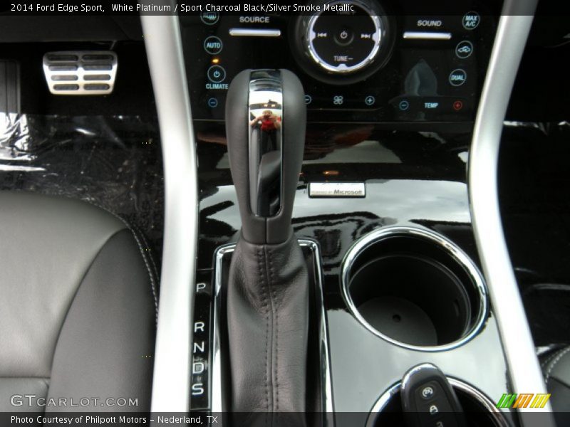 White Platinum / Sport Charcoal Black/Silver Smoke Metallic 2014 Ford Edge Sport