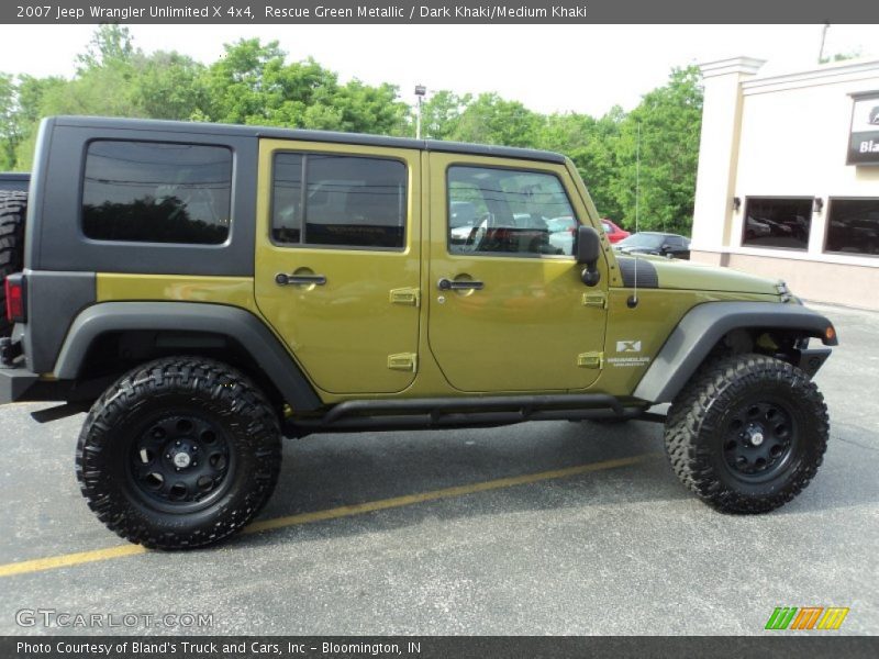 Rescue Green Metallic / Dark Khaki/Medium Khaki 2007 Jeep Wrangler Unlimited X 4x4