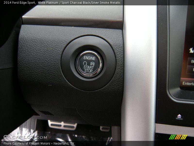 White Platinum / Sport Charcoal Black/Silver Smoke Metallic 2014 Ford Edge Sport