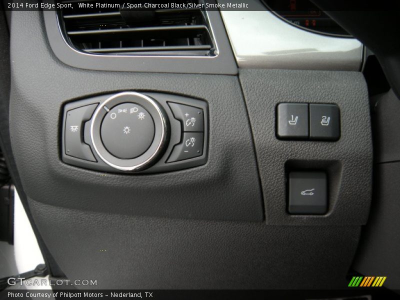 White Platinum / Sport Charcoal Black/Silver Smoke Metallic 2014 Ford Edge Sport