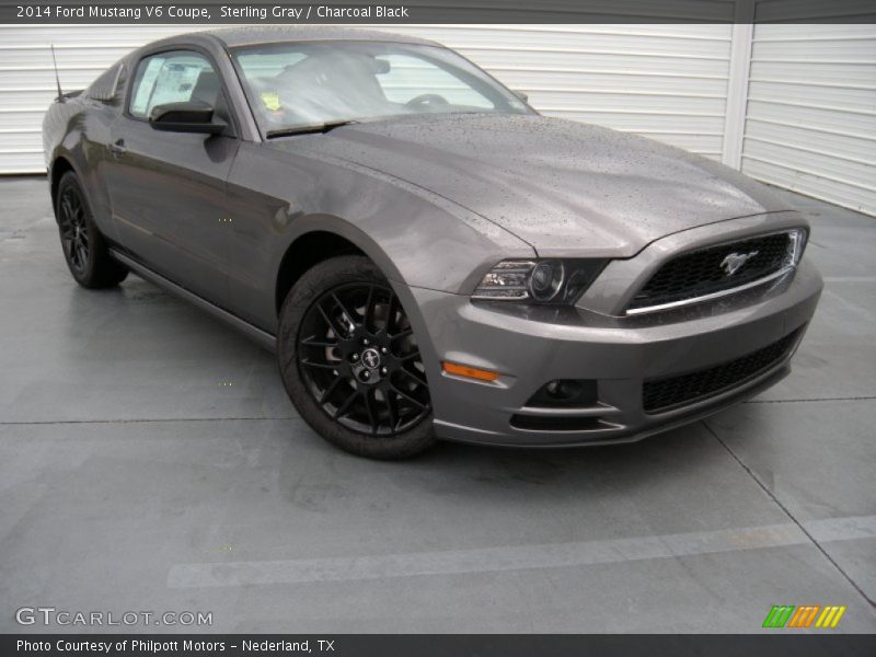 Sterling Gray / Charcoal Black 2014 Ford Mustang V6 Coupe