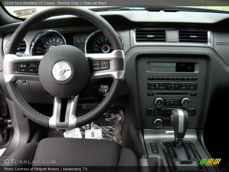 Sterling Gray / Charcoal Black 2014 Ford Mustang V6 Coupe