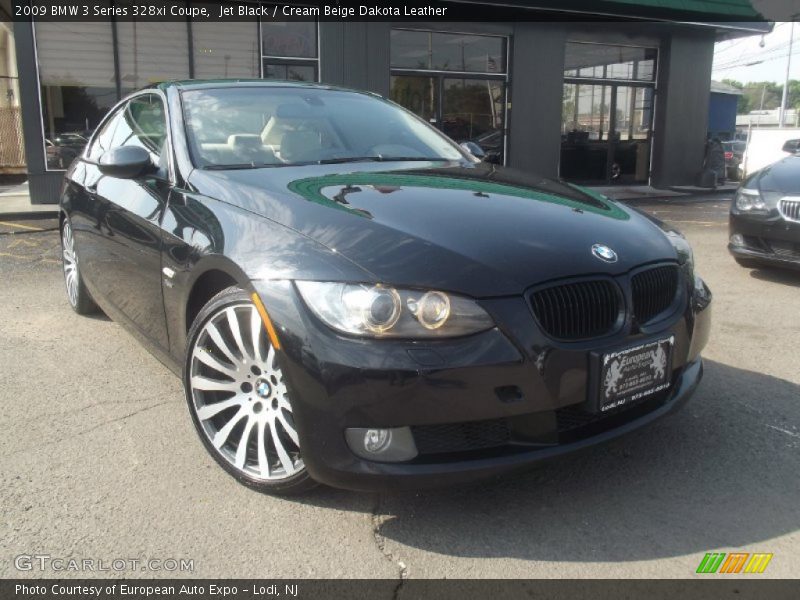 Jet Black / Cream Beige Dakota Leather 2009 BMW 3 Series 328xi Coupe