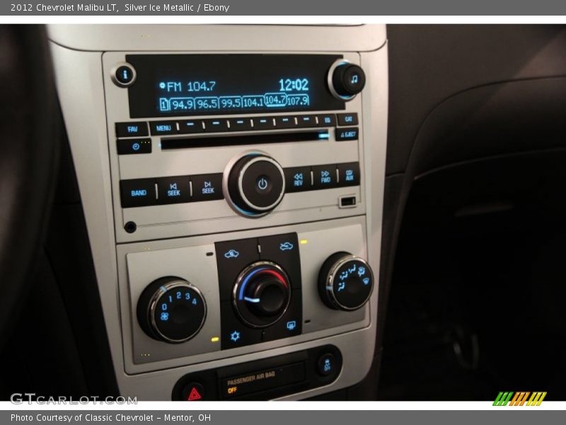 Silver Ice Metallic / Ebony 2012 Chevrolet Malibu LT