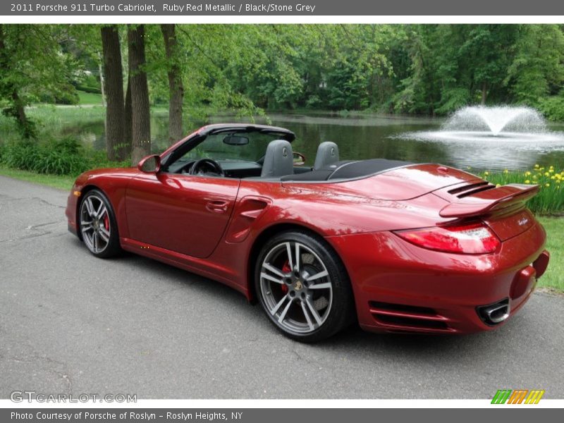 Ruby Red Metallic / Black/Stone Grey 2011 Porsche 911 Turbo Cabriolet