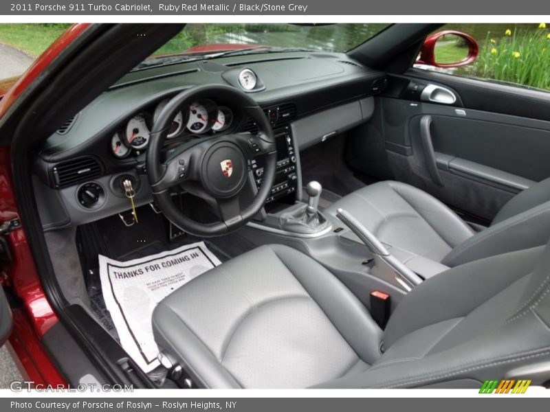  2011 911 Turbo Cabriolet Black/Stone Grey Interior