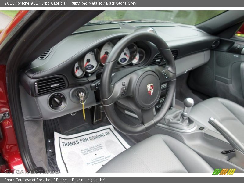 Ruby Red Metallic / Black/Stone Grey 2011 Porsche 911 Turbo Cabriolet