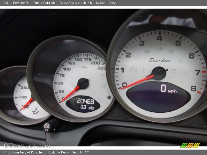 Ruby Red Metallic / Black/Stone Grey 2011 Porsche 911 Turbo Cabriolet