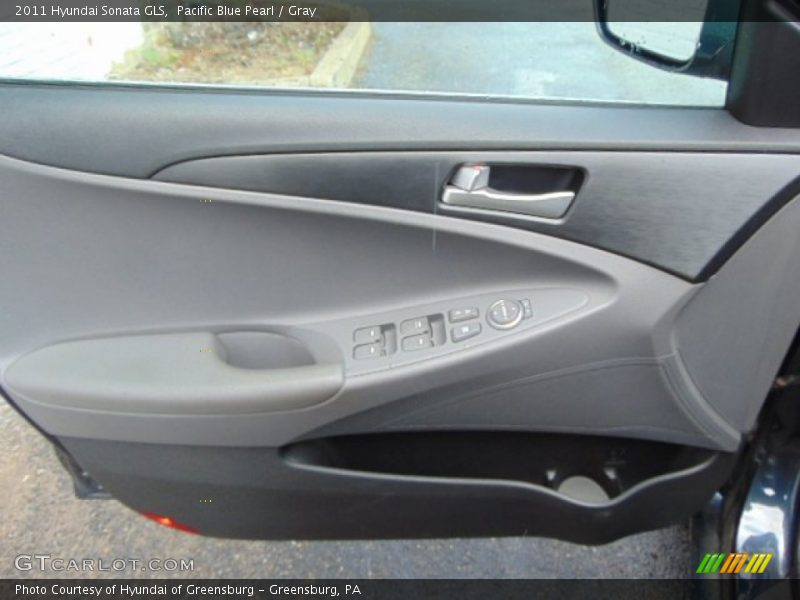 Pacific Blue Pearl / Gray 2011 Hyundai Sonata GLS
