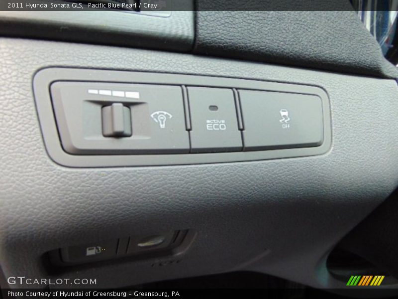 Pacific Blue Pearl / Gray 2011 Hyundai Sonata GLS