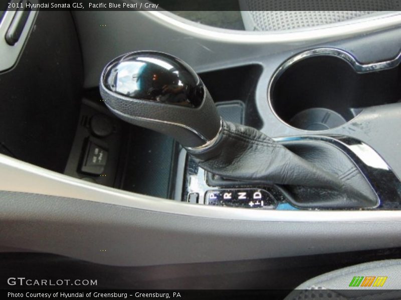 Pacific Blue Pearl / Gray 2011 Hyundai Sonata GLS