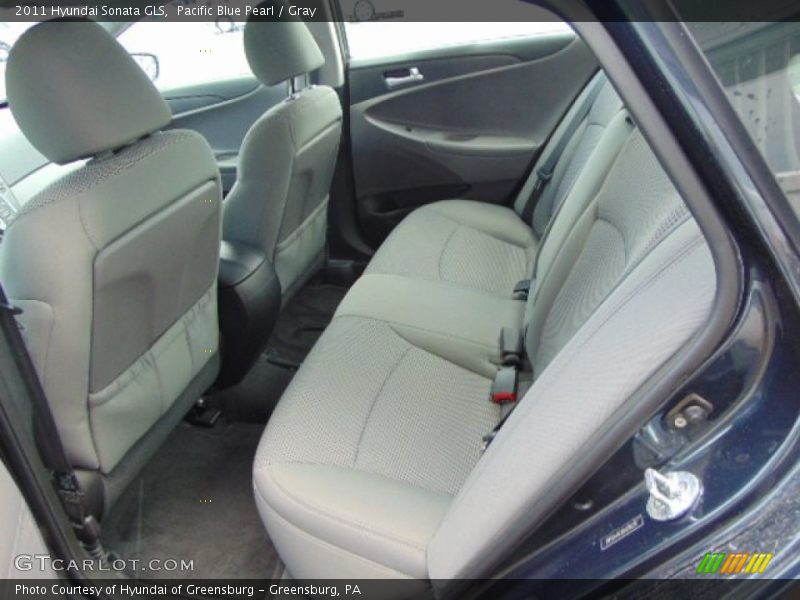 Pacific Blue Pearl / Gray 2011 Hyundai Sonata GLS