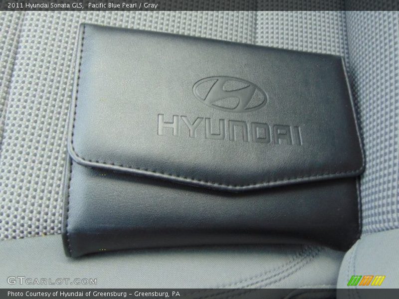 Pacific Blue Pearl / Gray 2011 Hyundai Sonata GLS