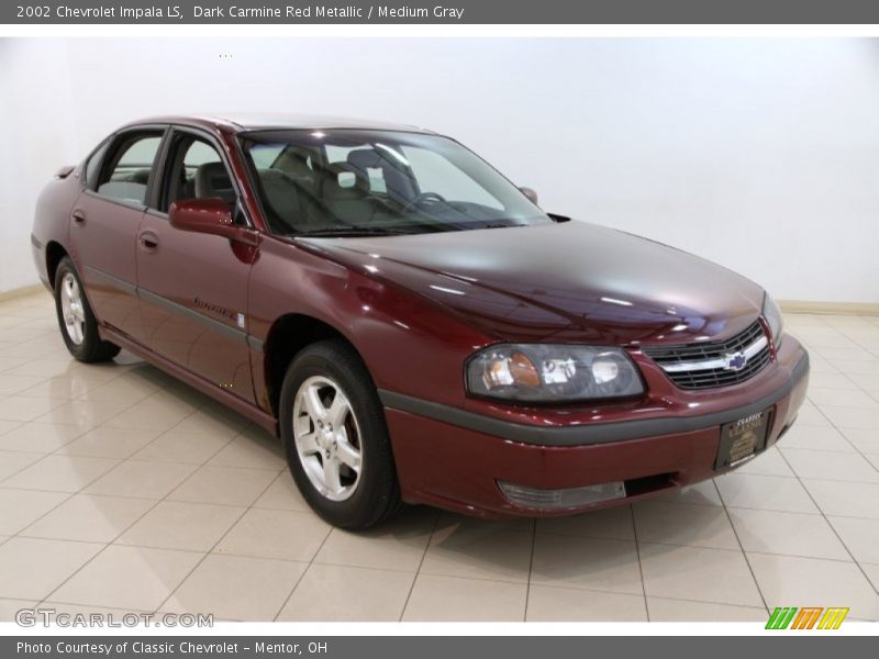 Dark Carmine Red Metallic / Medium Gray 2002 Chevrolet Impala LS