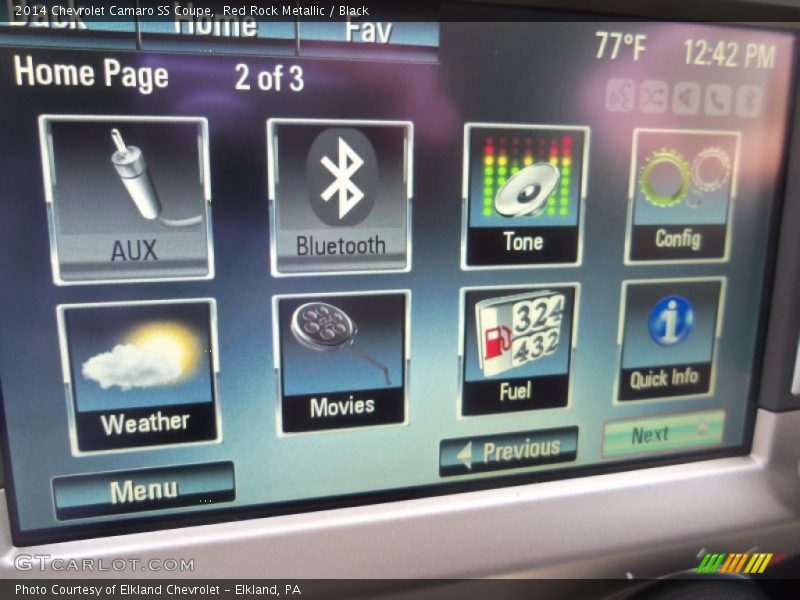 Red Rock Metallic / Black 2014 Chevrolet Camaro SS Coupe