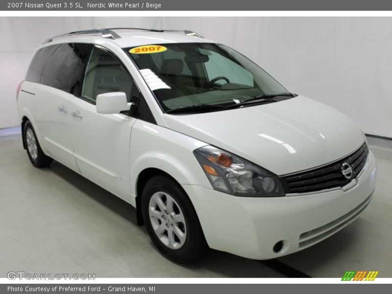 Nordic White Pearl / Beige 2007 Nissan Quest 3.5 SL