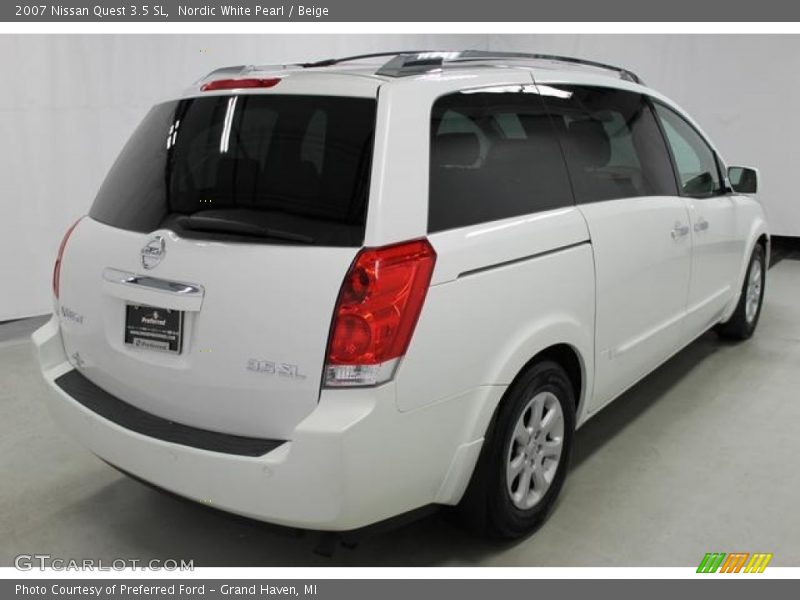 Nordic White Pearl / Beige 2007 Nissan Quest 3.5 SL