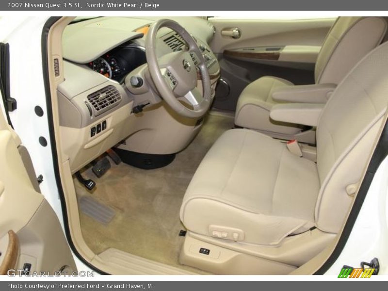 Nordic White Pearl / Beige 2007 Nissan Quest 3.5 SL
