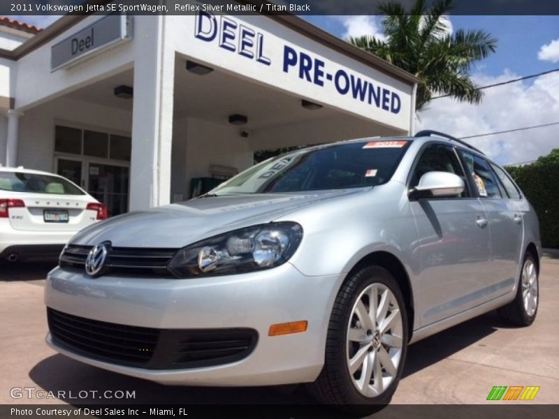 Reflex Silver Metallic / Titan Black 2011 Volkswagen Jetta SE SportWagen