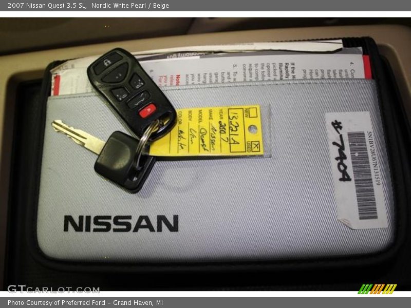 Nordic White Pearl / Beige 2007 Nissan Quest 3.5 SL