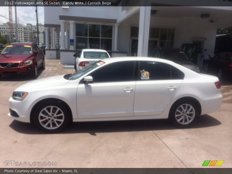 Candy White / Cornsilk Beige 2012 Volkswagen Jetta SE Sedan