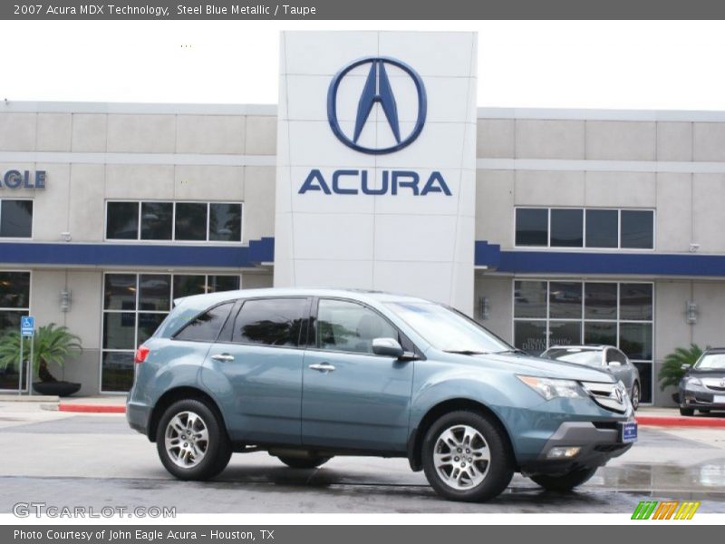Steel Blue Metallic / Taupe 2007 Acura MDX Technology