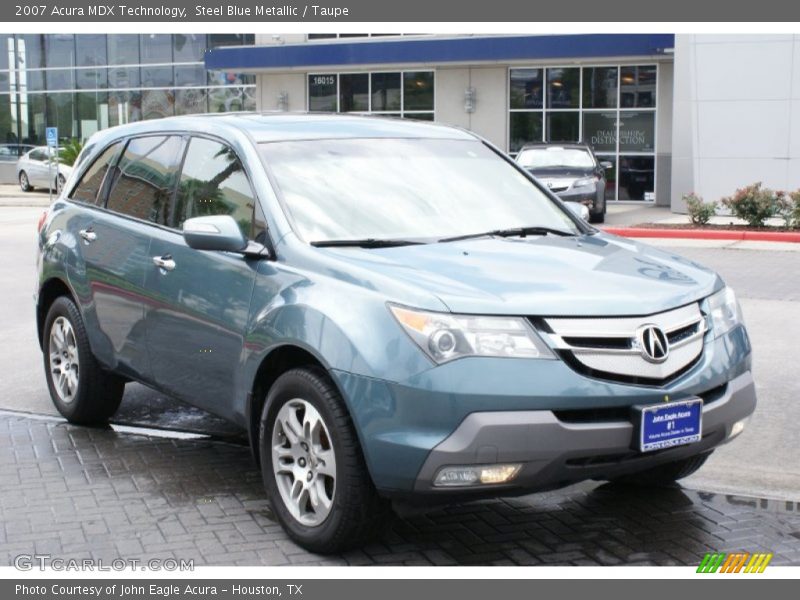 Steel Blue Metallic / Taupe 2007 Acura MDX Technology