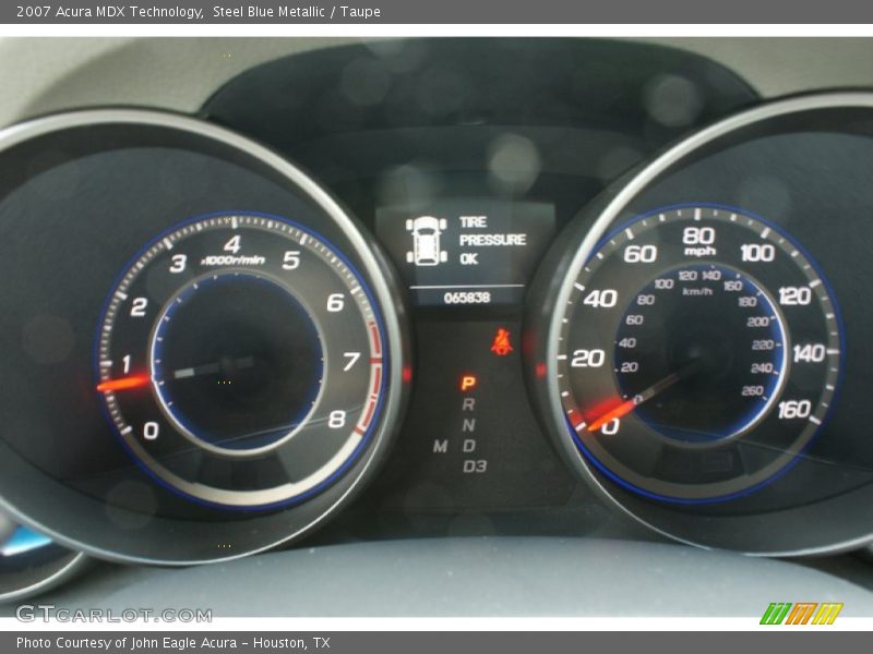 Steel Blue Metallic / Taupe 2007 Acura MDX Technology