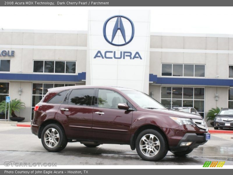 Dark Cherry Pearl / Parchment 2008 Acura MDX Technology