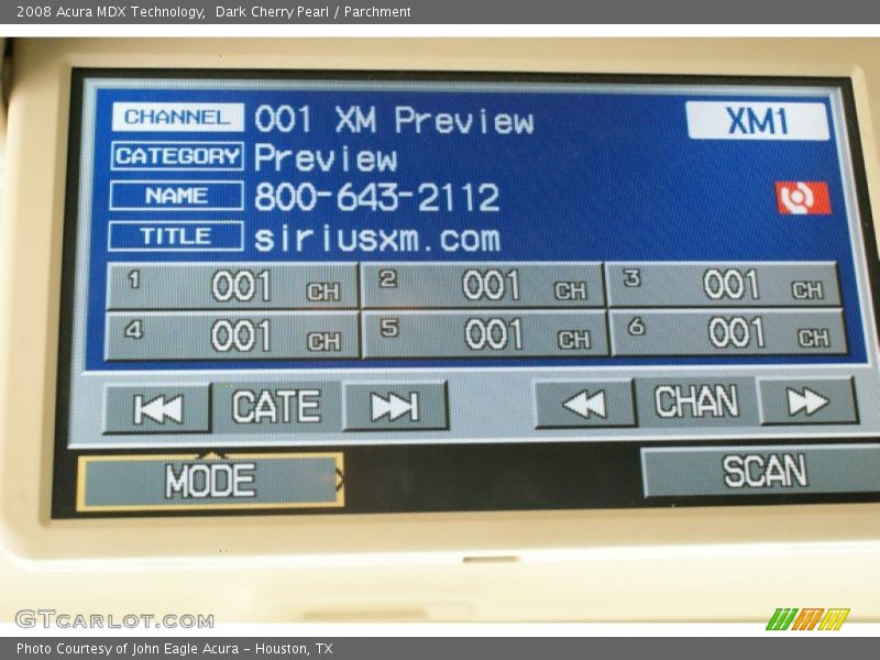 Dark Cherry Pearl / Parchment 2008 Acura MDX Technology
