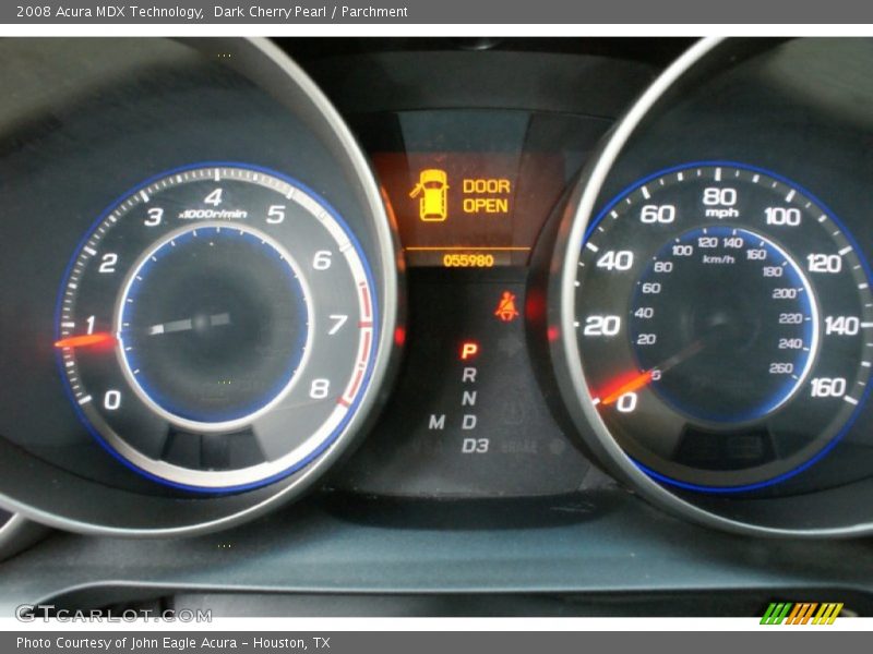 Dark Cherry Pearl / Parchment 2008 Acura MDX Technology