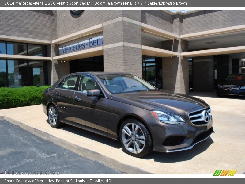 Dolomite Brown Metallic / Silk Beige/Espresso Brown 2014 Mercedes-Benz E 350 4Matic Sport Sedan