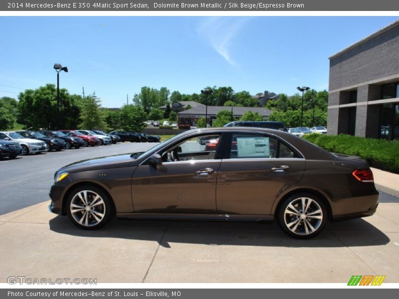 Dolomite Brown Metallic / Silk Beige/Espresso Brown 2014 Mercedes-Benz E 350 4Matic Sport Sedan